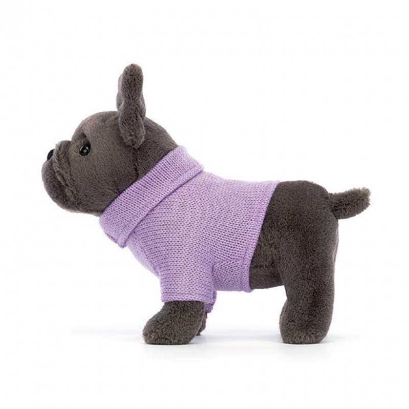 Jellycat Sweater French Bulldog Purple | BODFT4128