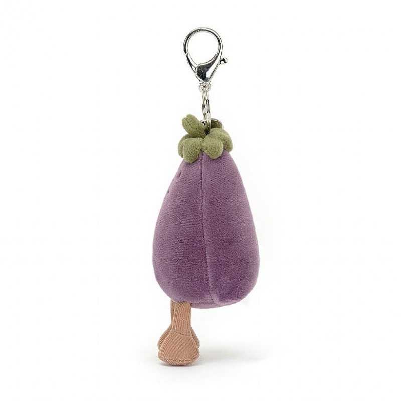 Jellycat Vivacious Aubergine Bag Charm | LJYEW8937