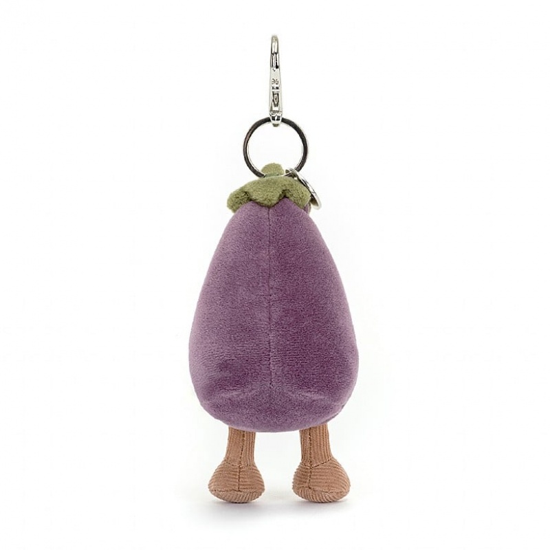 Jellycat Vivacious Aubergine Bag Charm | LJYEW8937