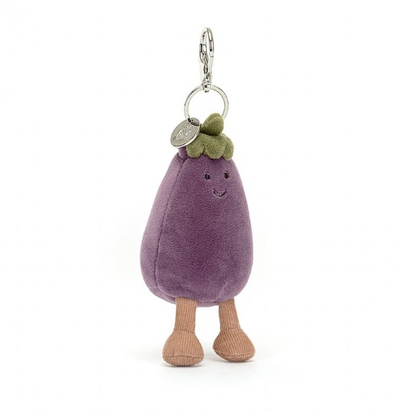 Jellycat Vivacious Aubergine Bag Charm | LJYEW8937