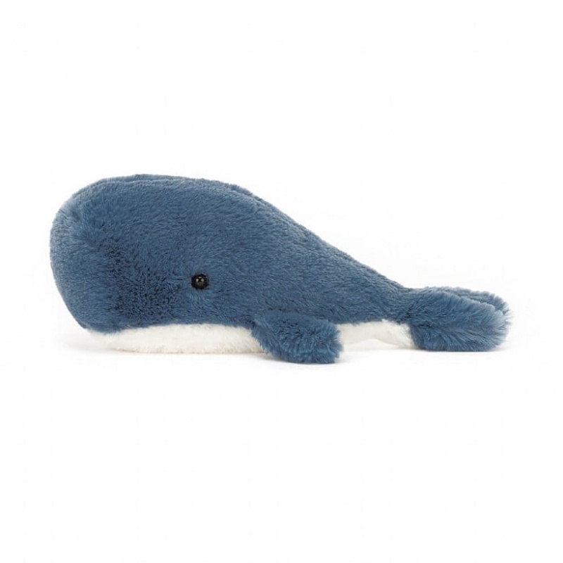 Jellycat Wavelly Whale Blue | BQSDZ1493