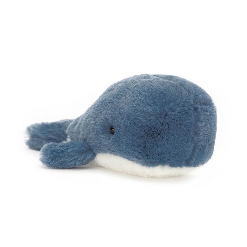 Jellycat Wavelly Whale Blue | BQSDZ1493